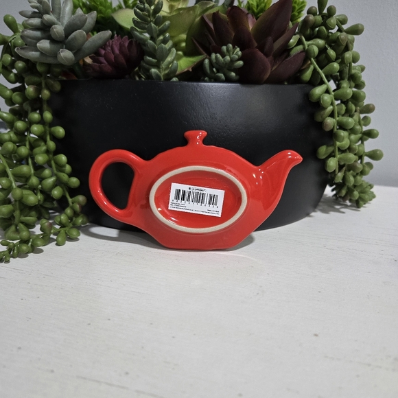 Cerise Tea Bag Holder Spoon Rest Le Creuset NEW - Picture 2 of 6
